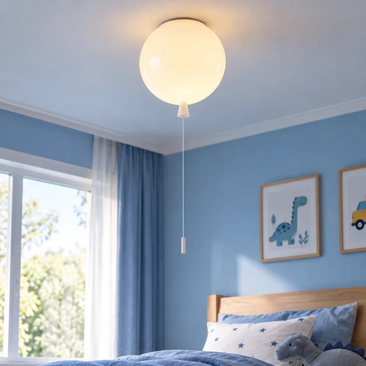 Pippa Balloon Ceiling Light; White; lead view