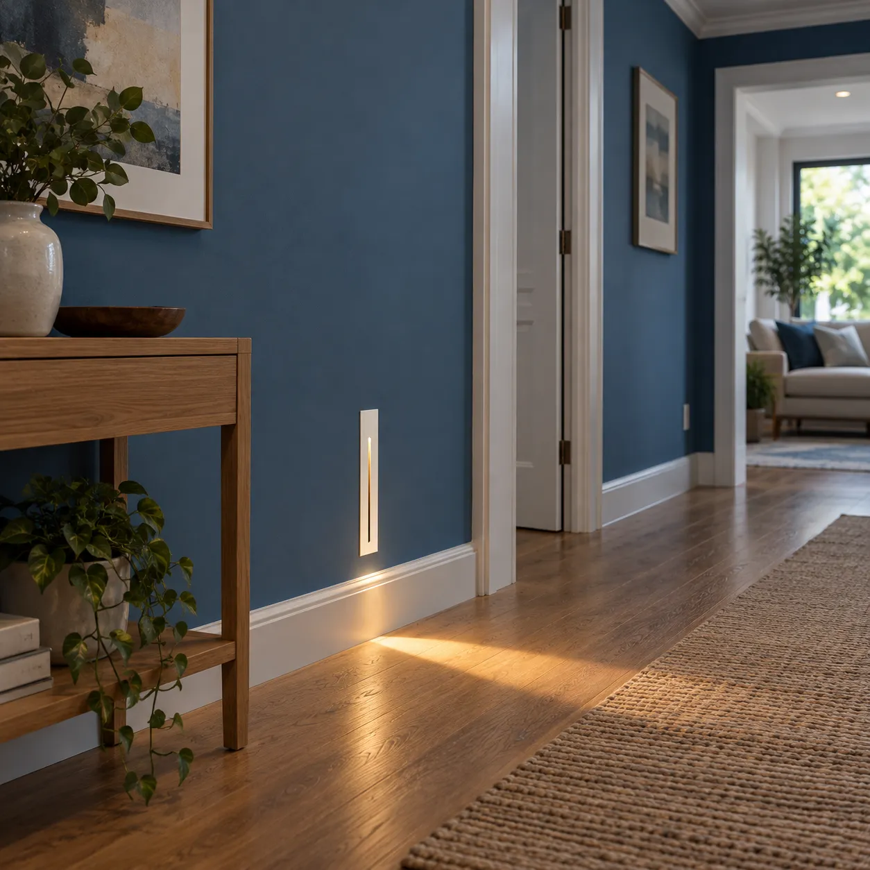 Idris Recessed Wall Light; White Warm White; use view