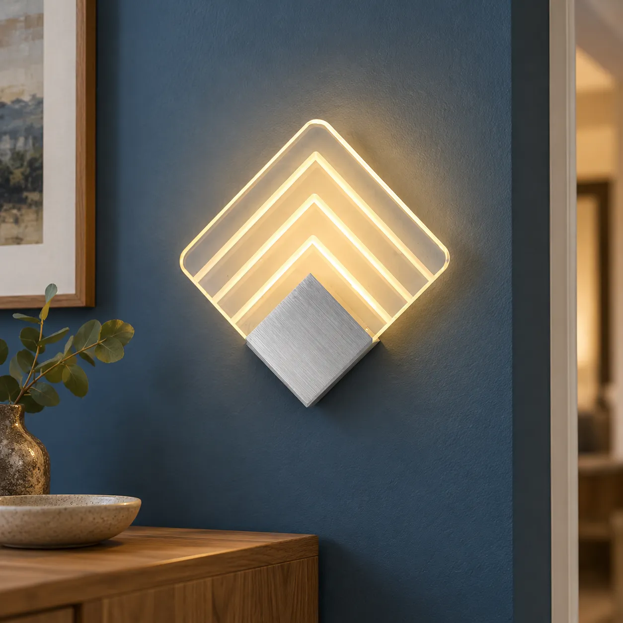 Isadora Diamond Wall Light — Warm White — lead