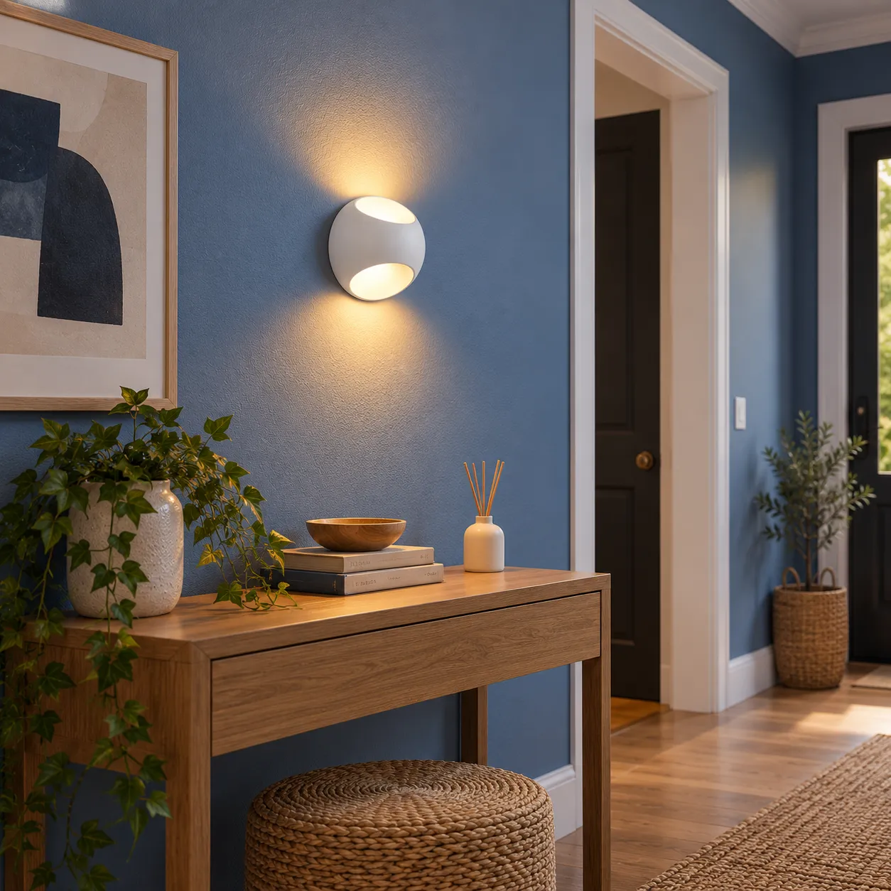 Patience Round Wall Light — White — use