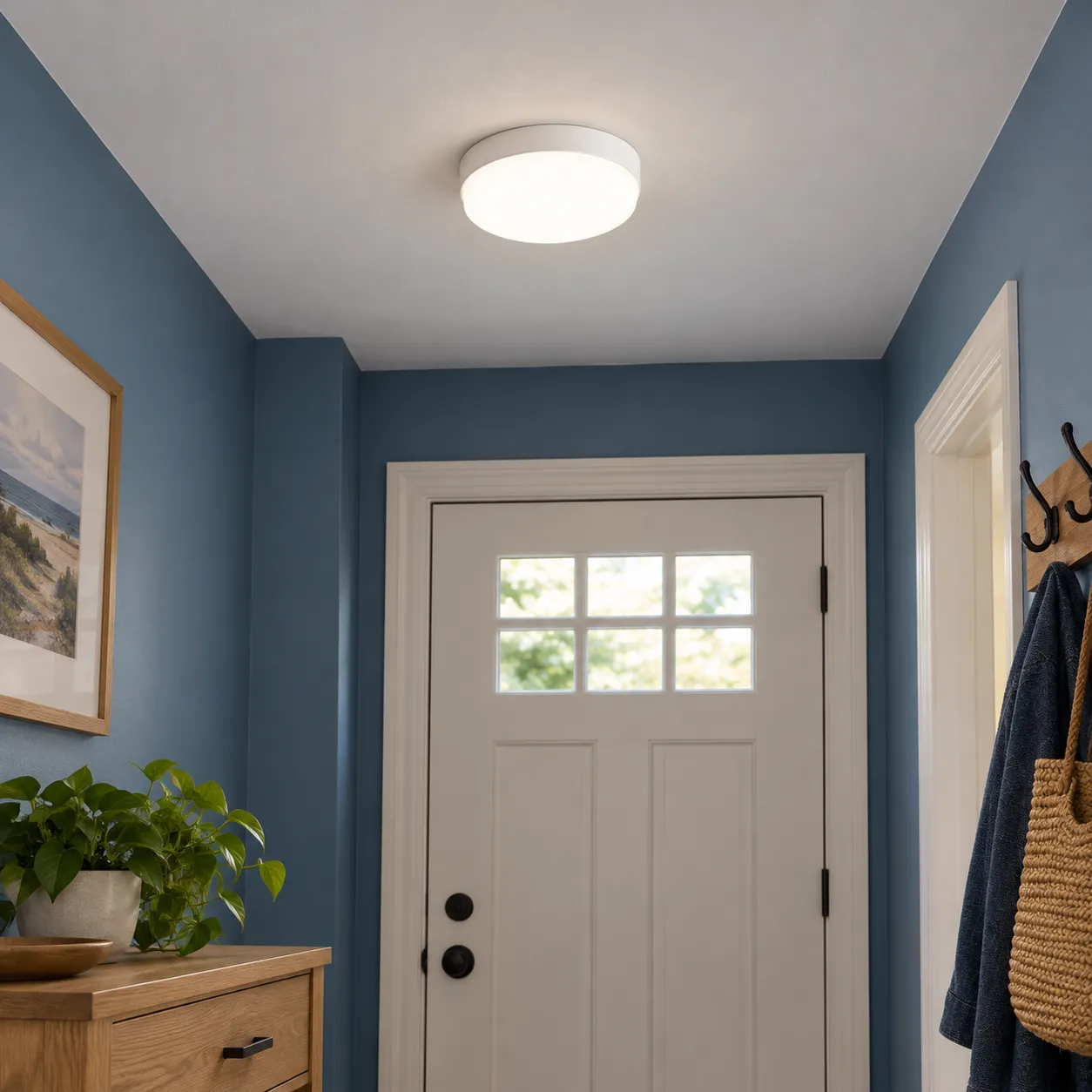 Bertram Flush Ceiling Light; Round Small; lead view