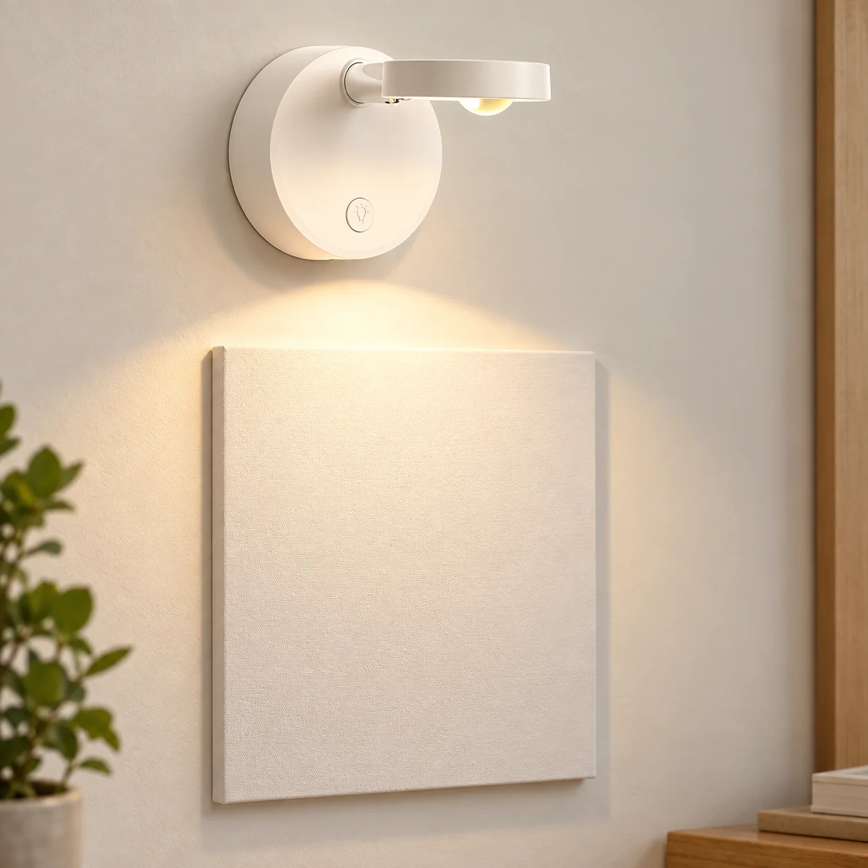 Theo Wall Light: in place; styling props not included