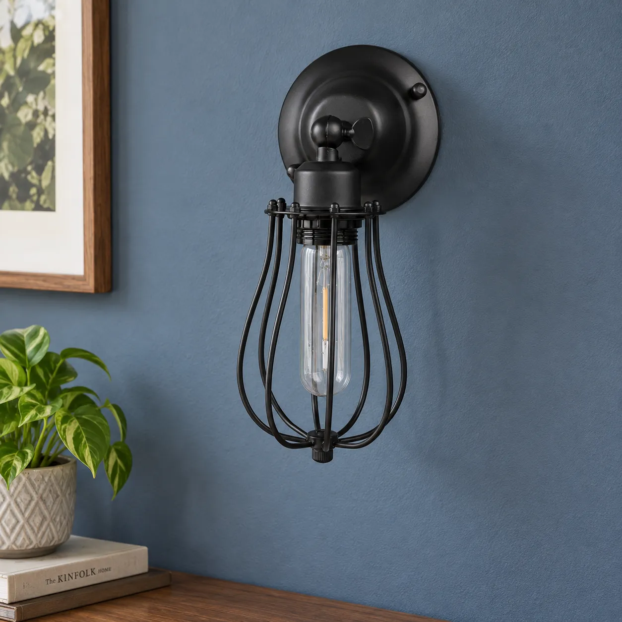 William Cage Wall Lamp; whole fixture view 2