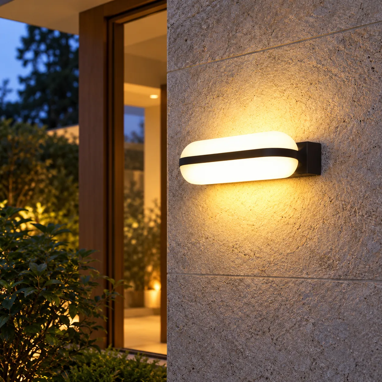 Frances Outdoor Wall Light — Double Sided Warm White — lead