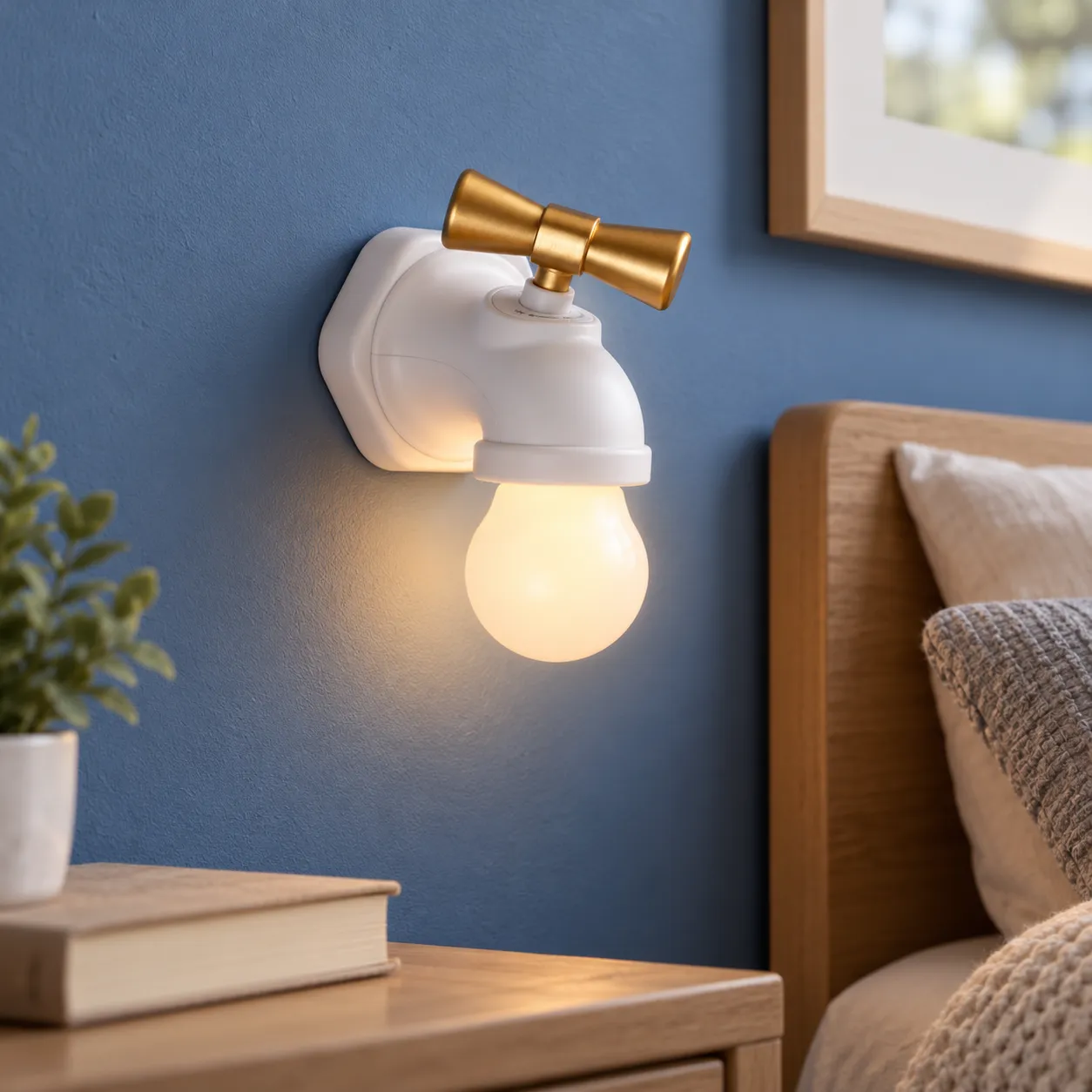 Miriam Faucet Nightlight — White — lead