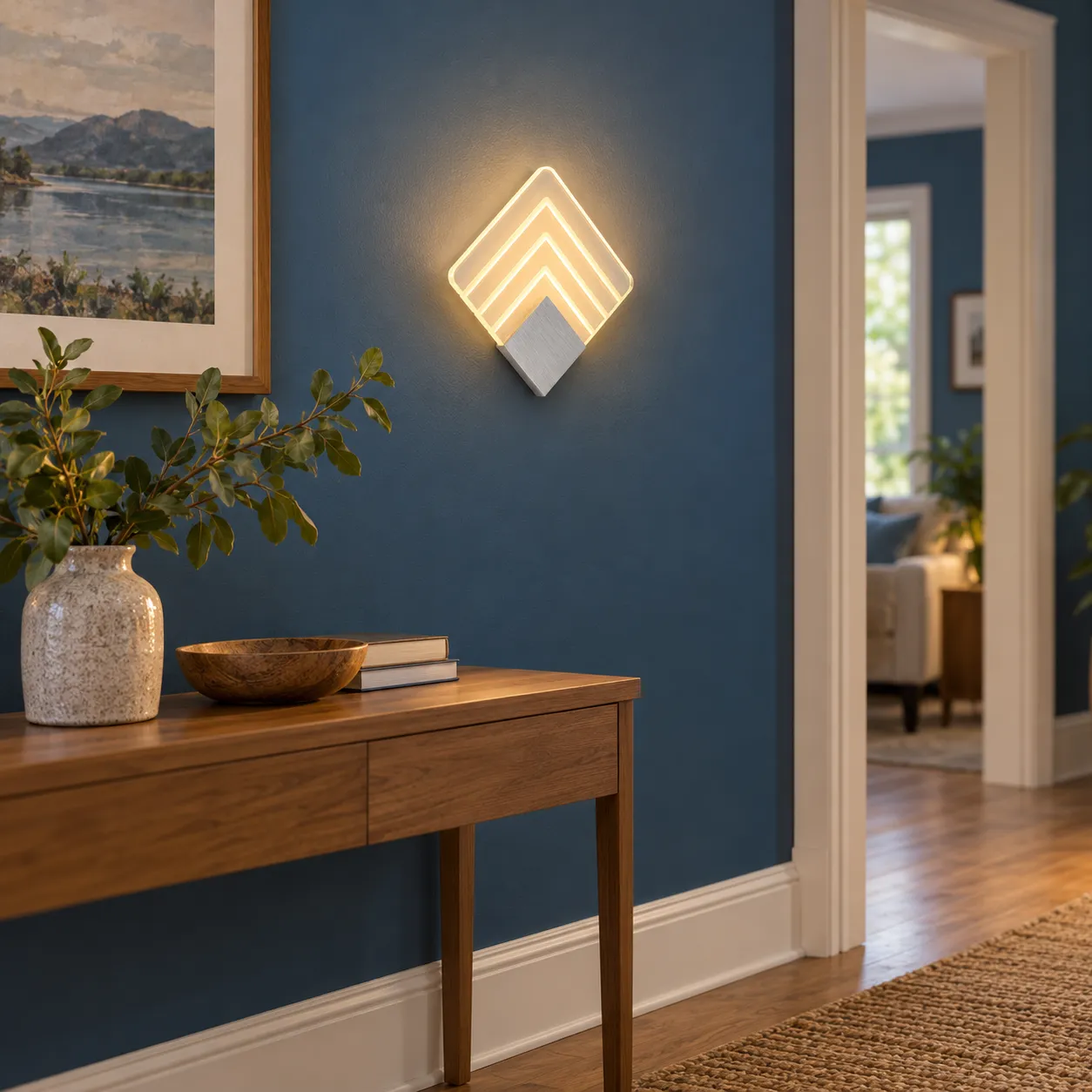 Isadora Diamond Wall Light — Warm White — use
