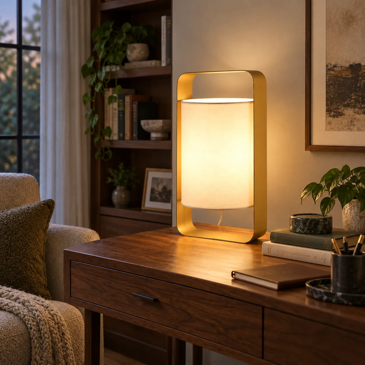Percival Frame Lamp; Large; use view