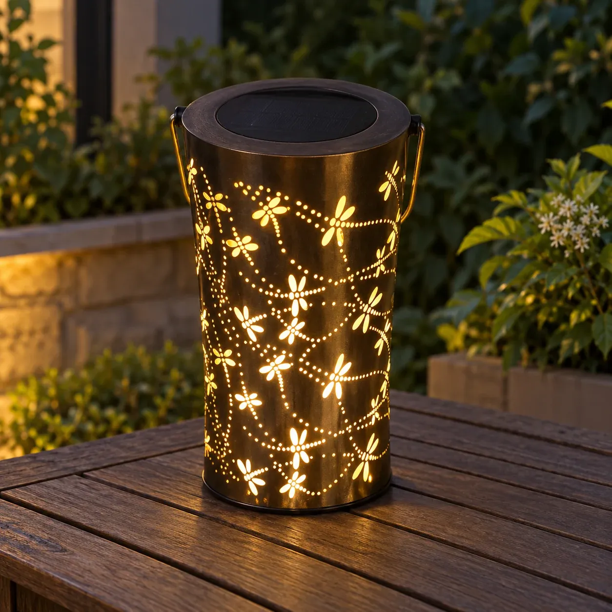 Elspeth Dragonfly Lantern - Dark bronze, large - lead photograph