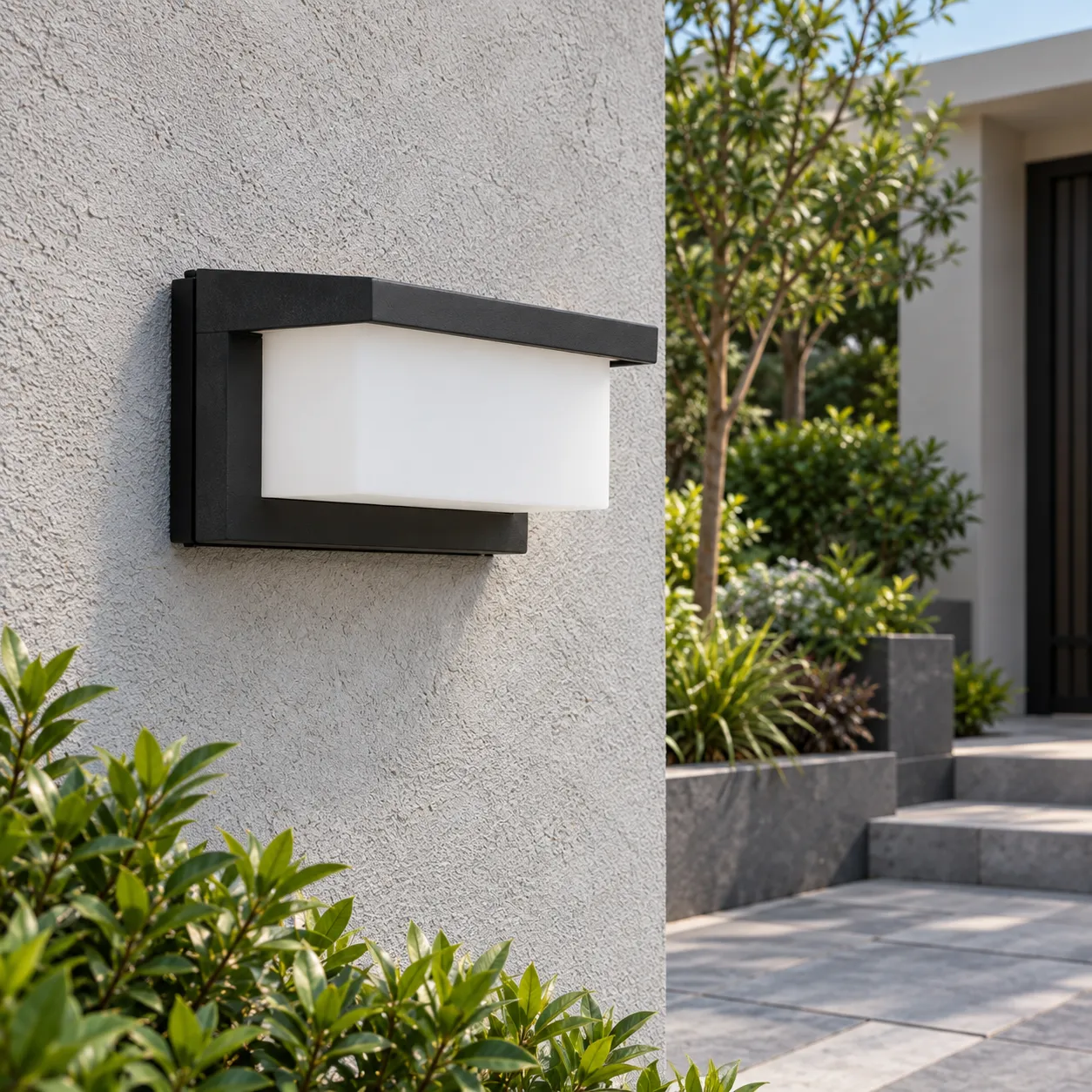 Adrian Outdoor Wall Light; Horizontal Warm White; alternate view