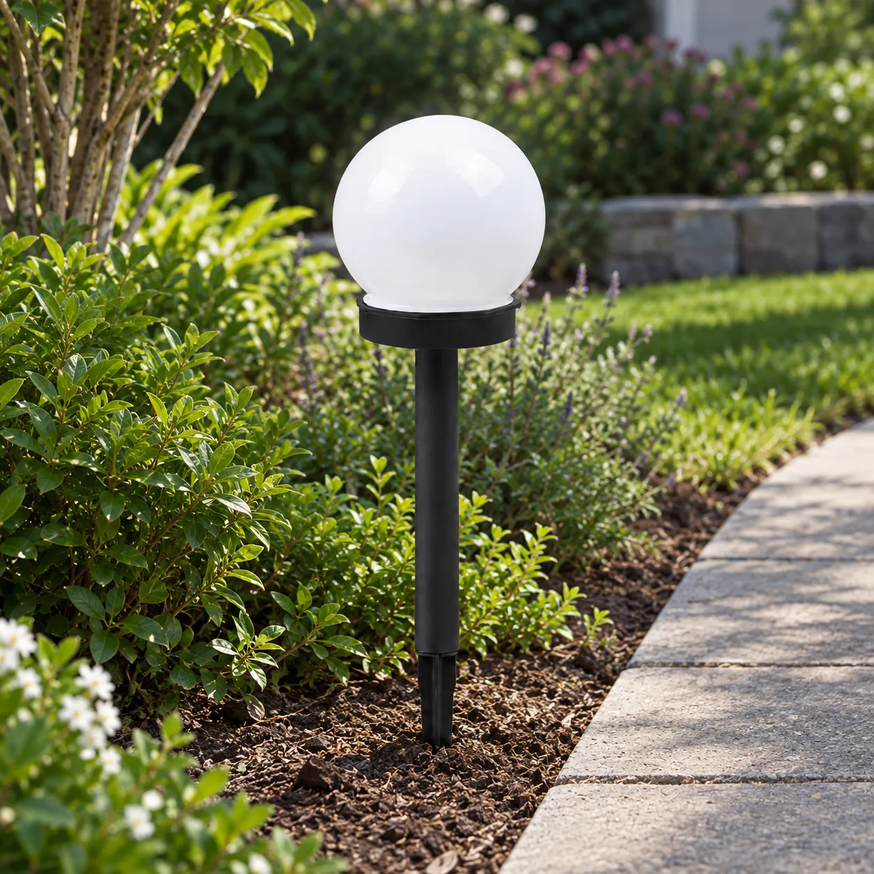 Lena Globe Pathway Light; whole fixture view 2
