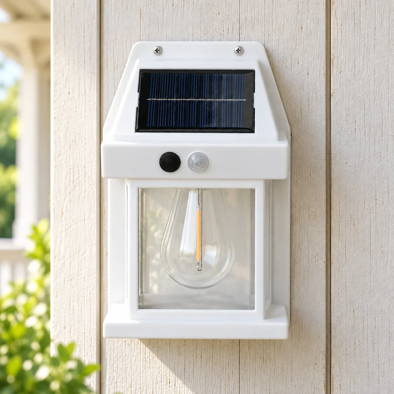 Owen Solar Sconce in White: alternate view