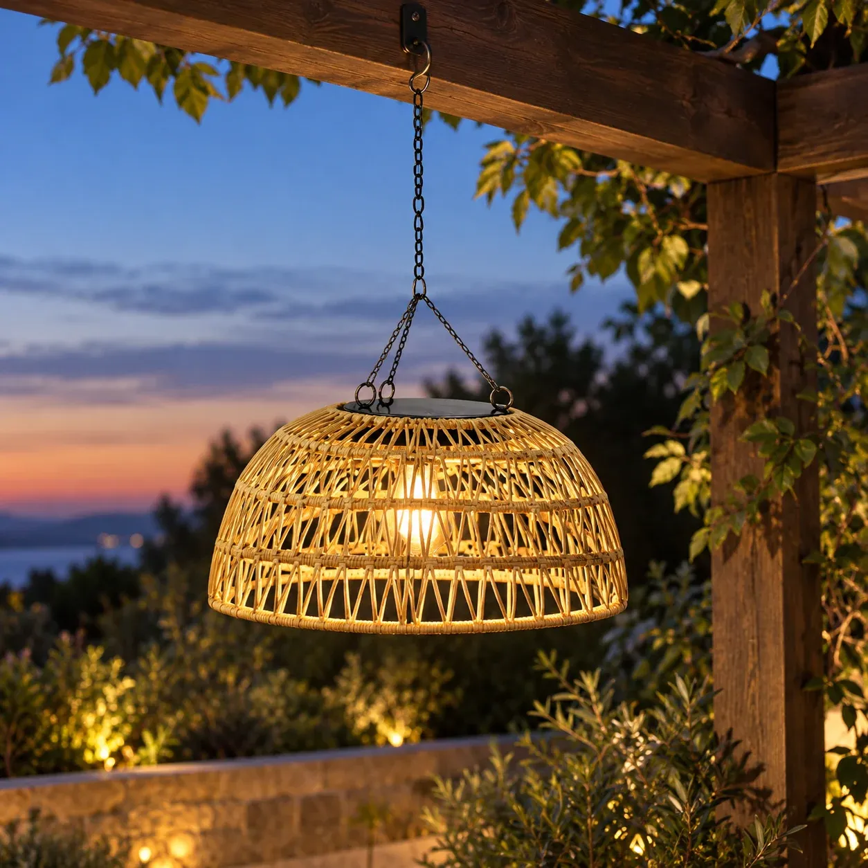 Cressida Dome Pendant - Natural, 30 cm - lead photograph