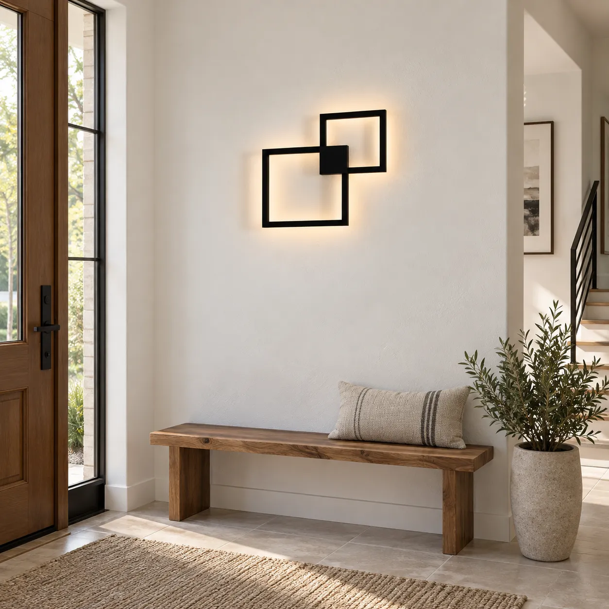 Richard Square Wall Lamp; whole fixture view 3