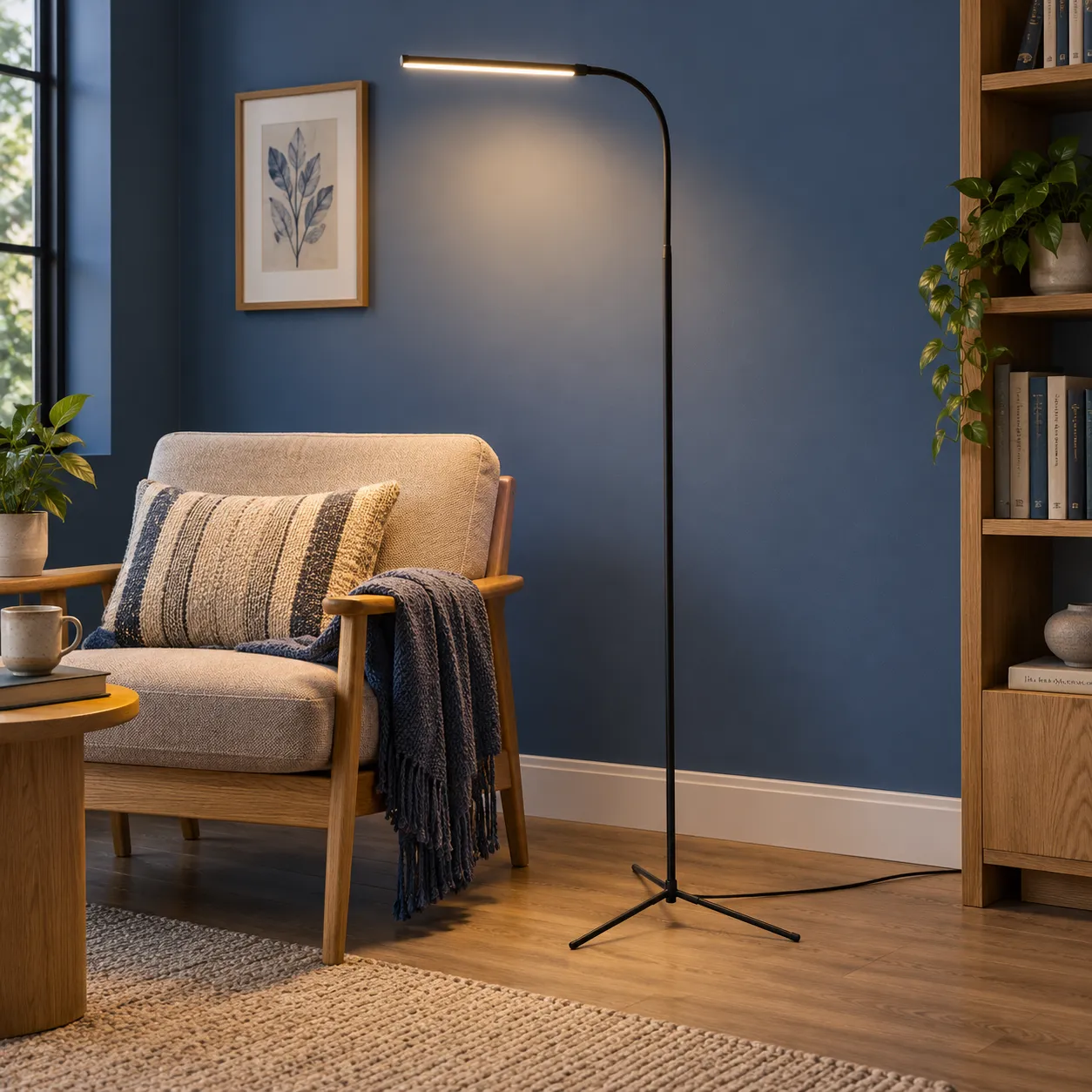 Elizabeth Arc Floor Lamp; Black; lead view