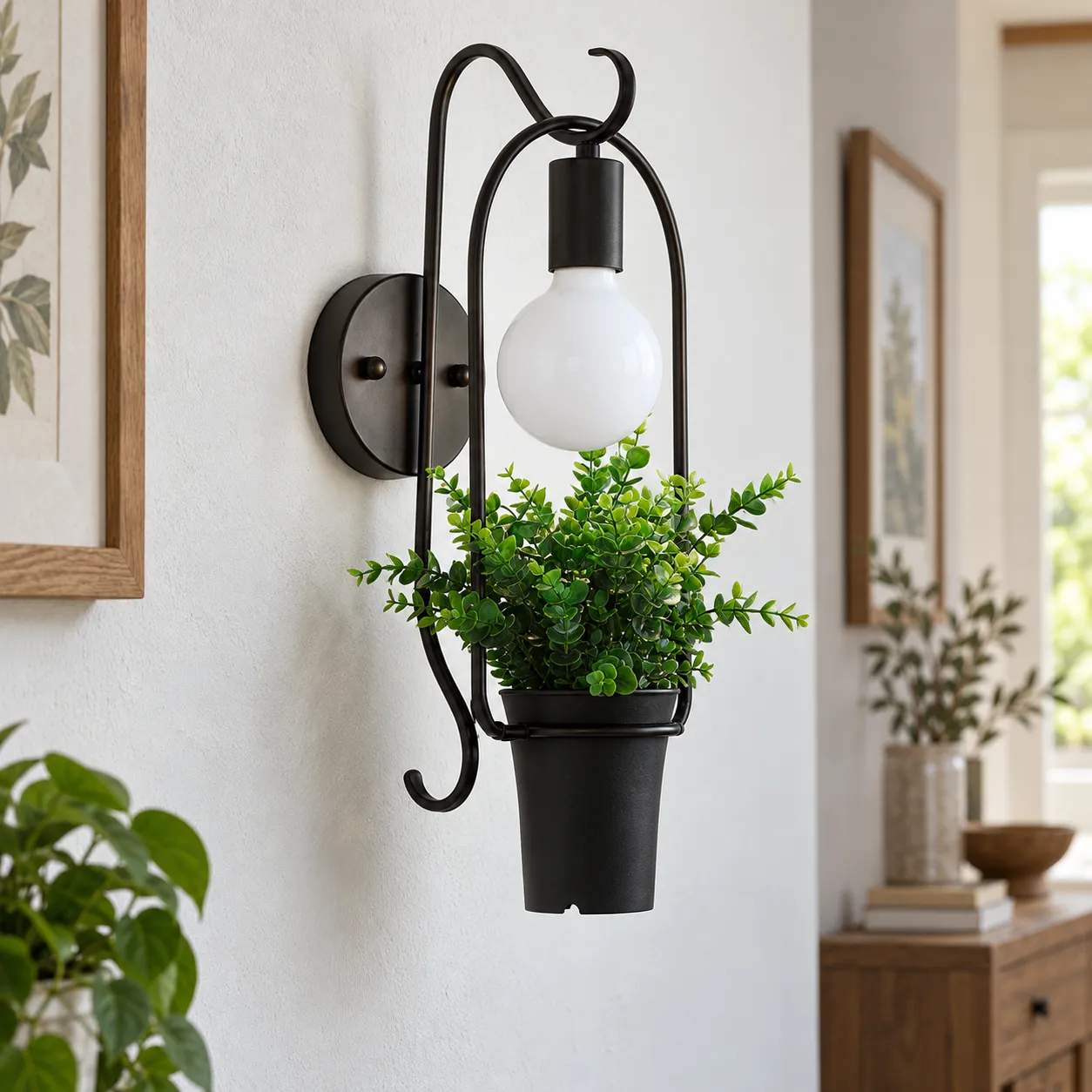 Beatrice Planter Wall Lamp; alternate view