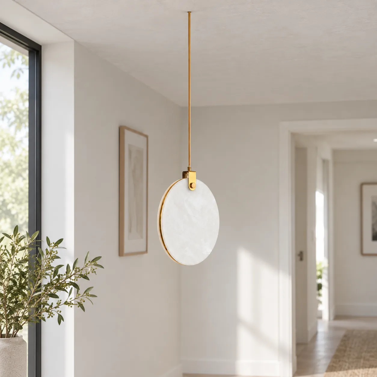 Leander Disc Pendant Light; alternate view