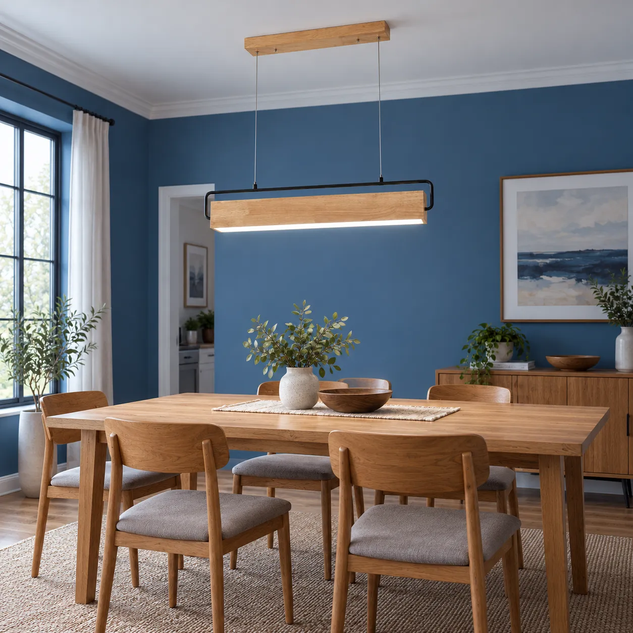 Basil Bar Pendant; Cool White; use view