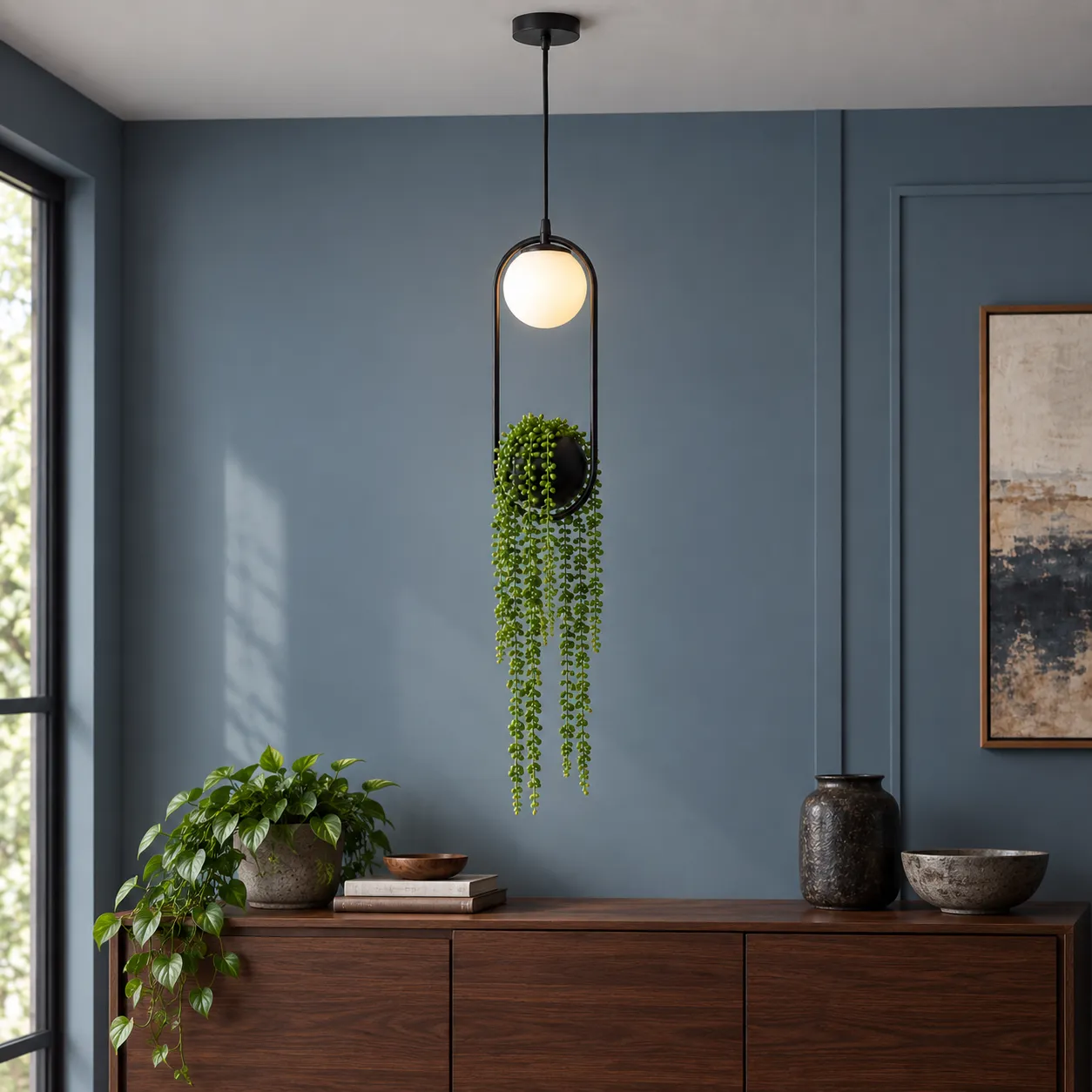 Flora Planter Pendant Light — Standard; use view