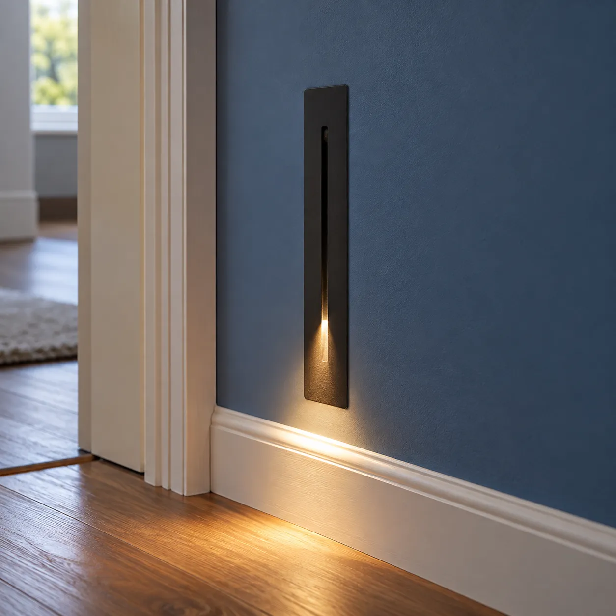 Idris Recessed Wall Light; Black Warm White; lead view