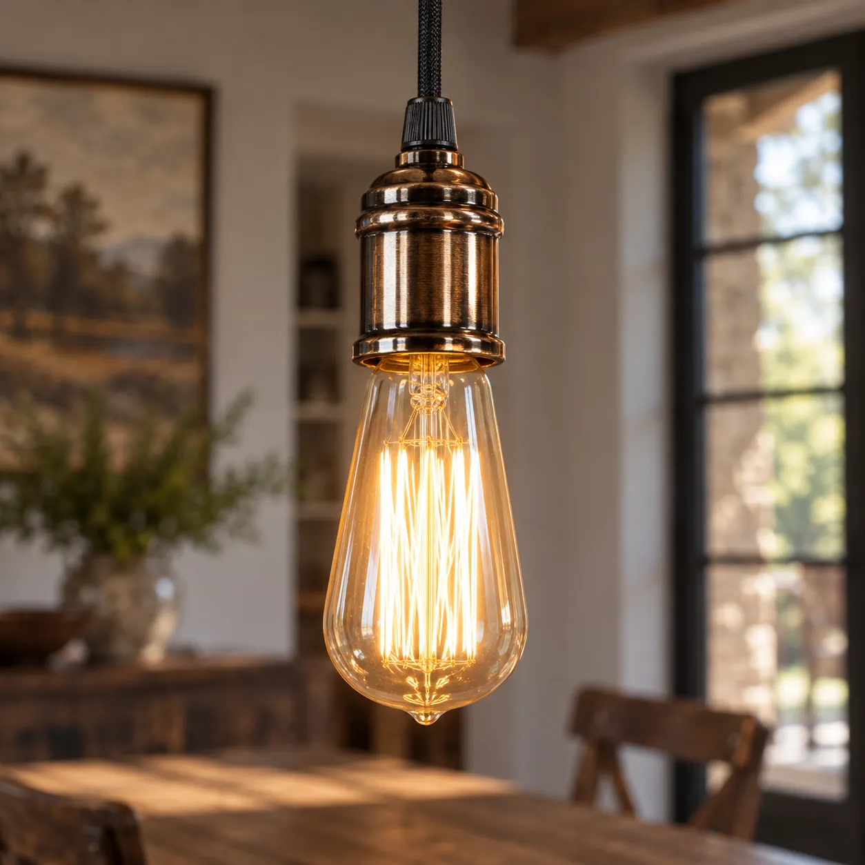 Malcolm Beam Pendant Light; detail view