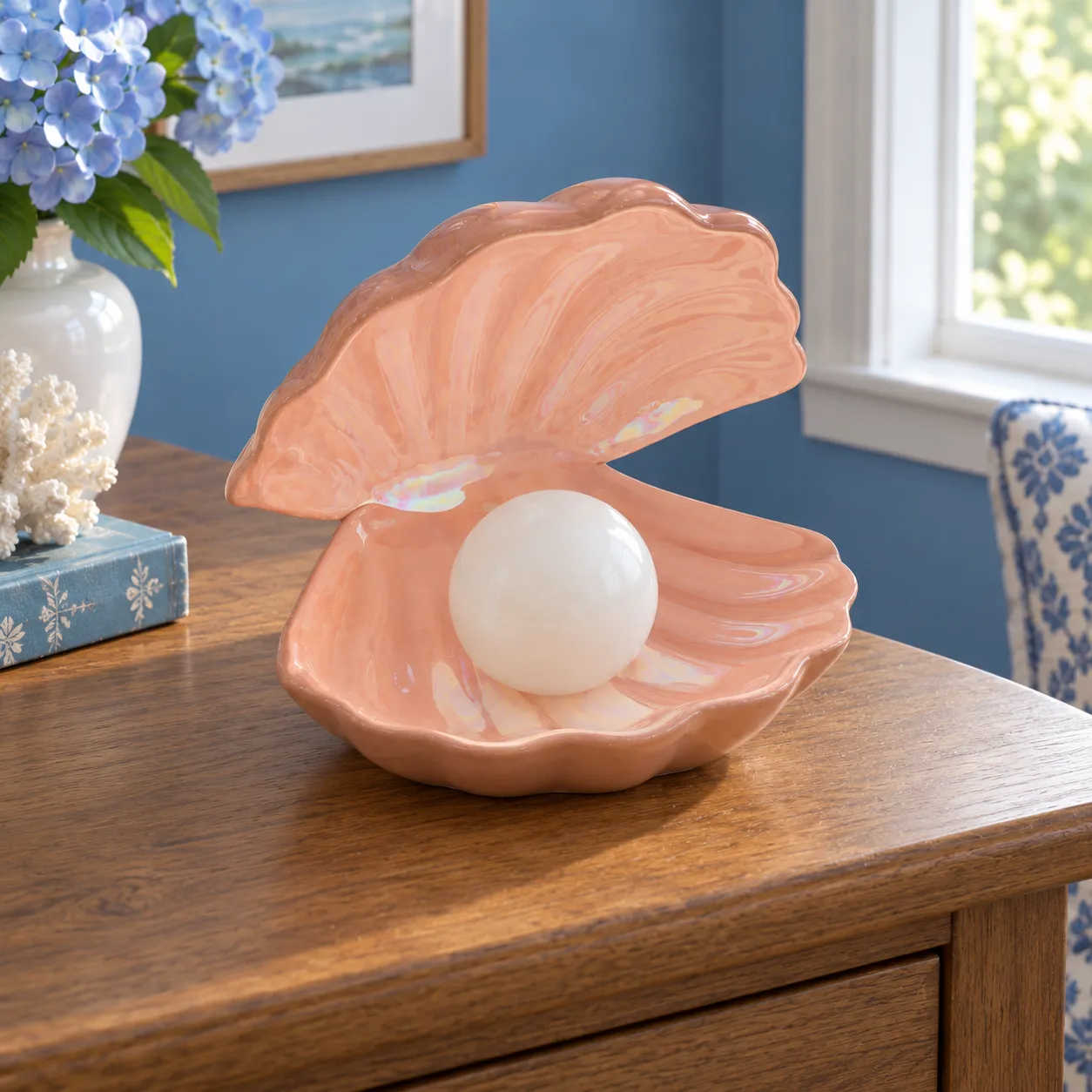 Sylvie Shell Table Lamp; Pink; alternate view