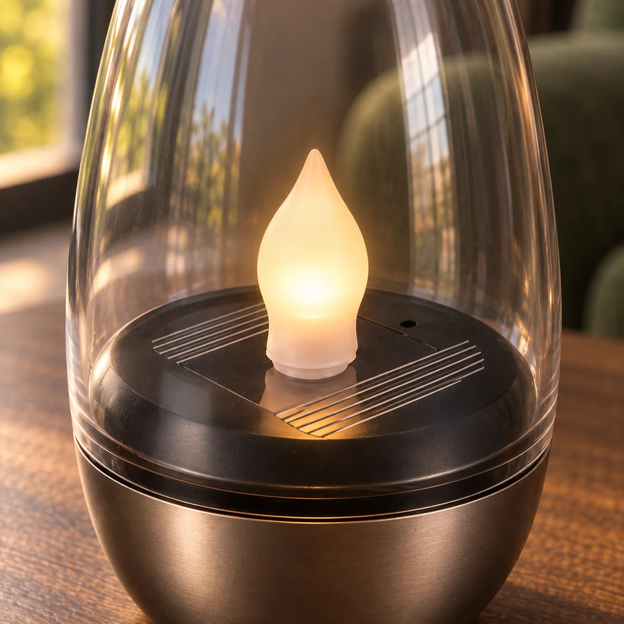 Ivy Solar Candle: detail view; styling props not included