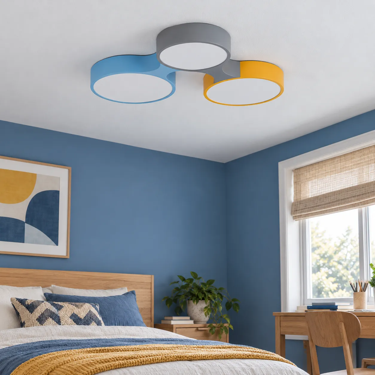 Saskia Cog Ceiling Light; 3 Lamps Warm White; alternate view