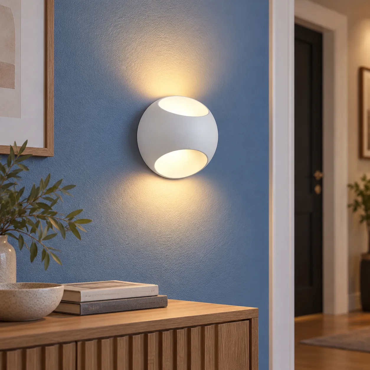 Patience Round Wall Light — White — lead