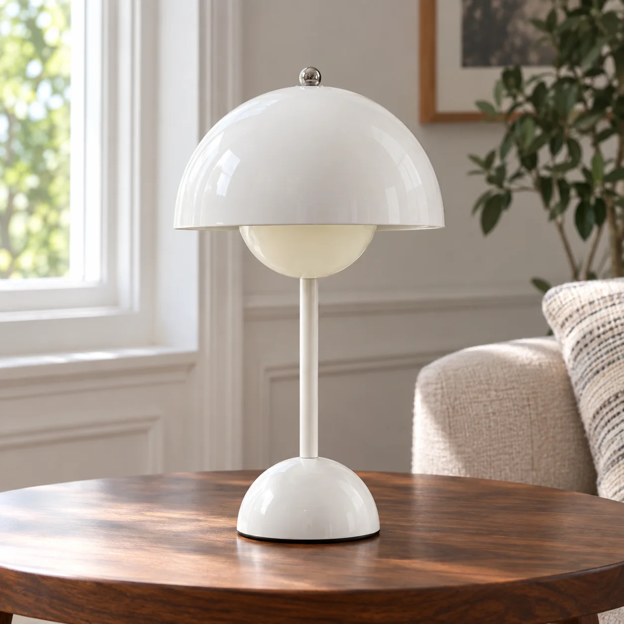 Daisy Dome Lamp in White: product view