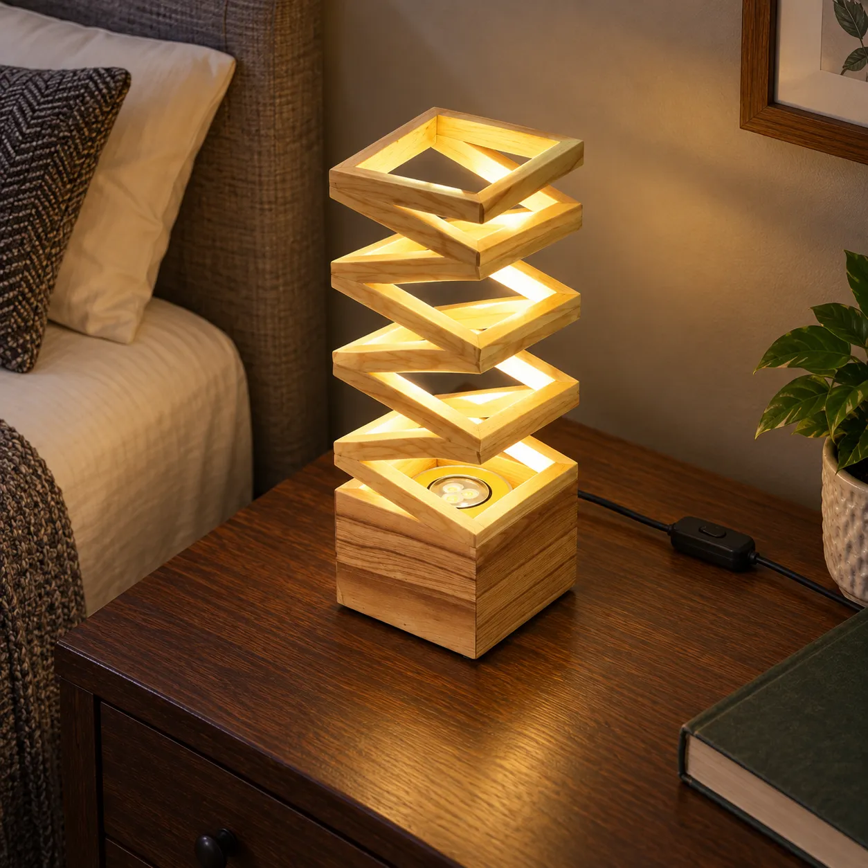 Arabella Accordion Table Lamp; use view
