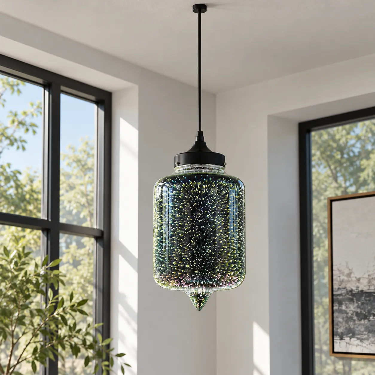 Estelle Star Glass Pendant; Classic; alternate view