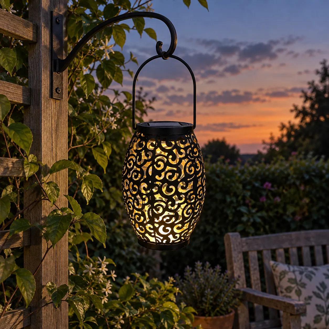 Agnes Scroll Garden Lantern; Standard; use view