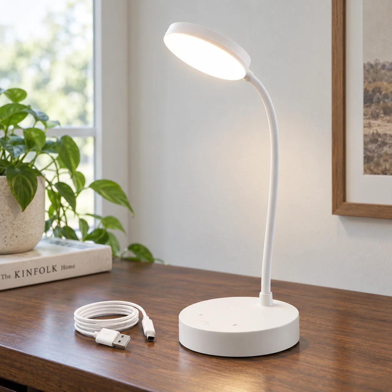 Ada Desk Lamp: lead view; styling props not included