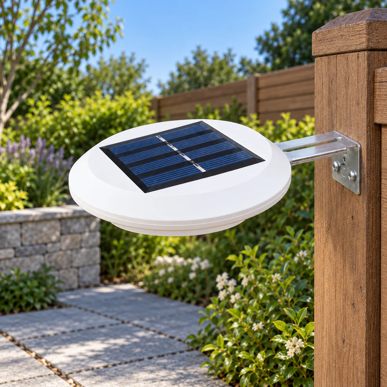 Denzil Solar Fence Light; White; alternate view