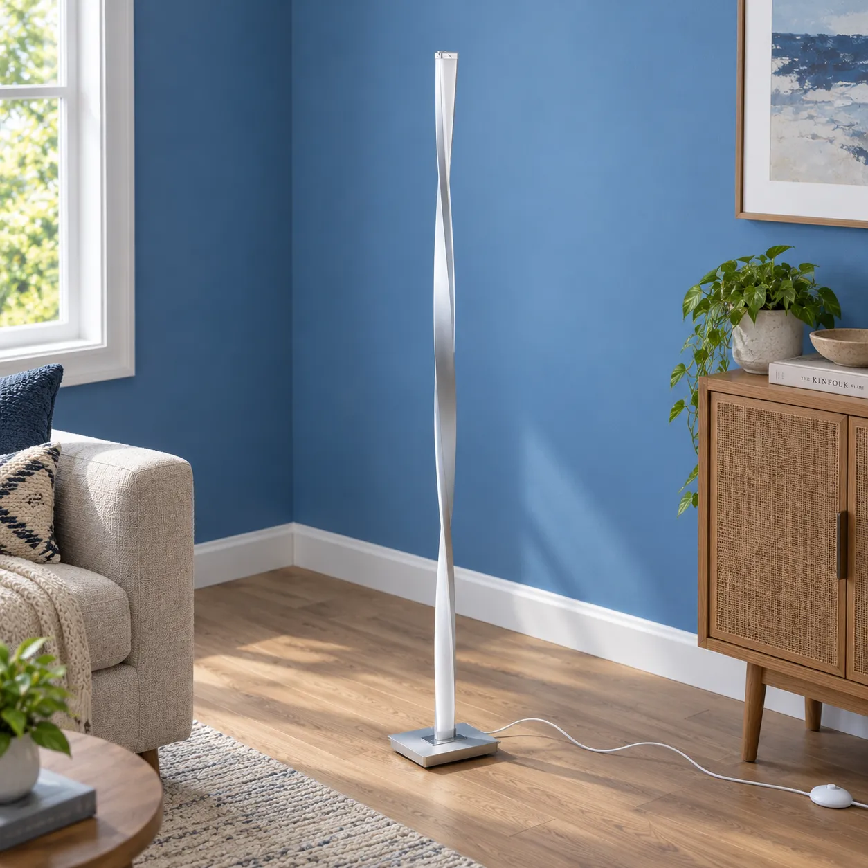 Ansel Twist Floor Lamp; Warm Light; alternate view