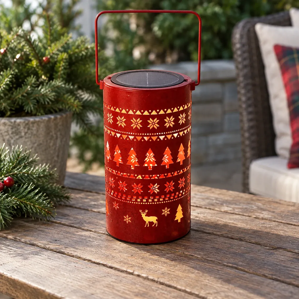 Hollis Christmas Lantern - Christmas tree pattern - complete item