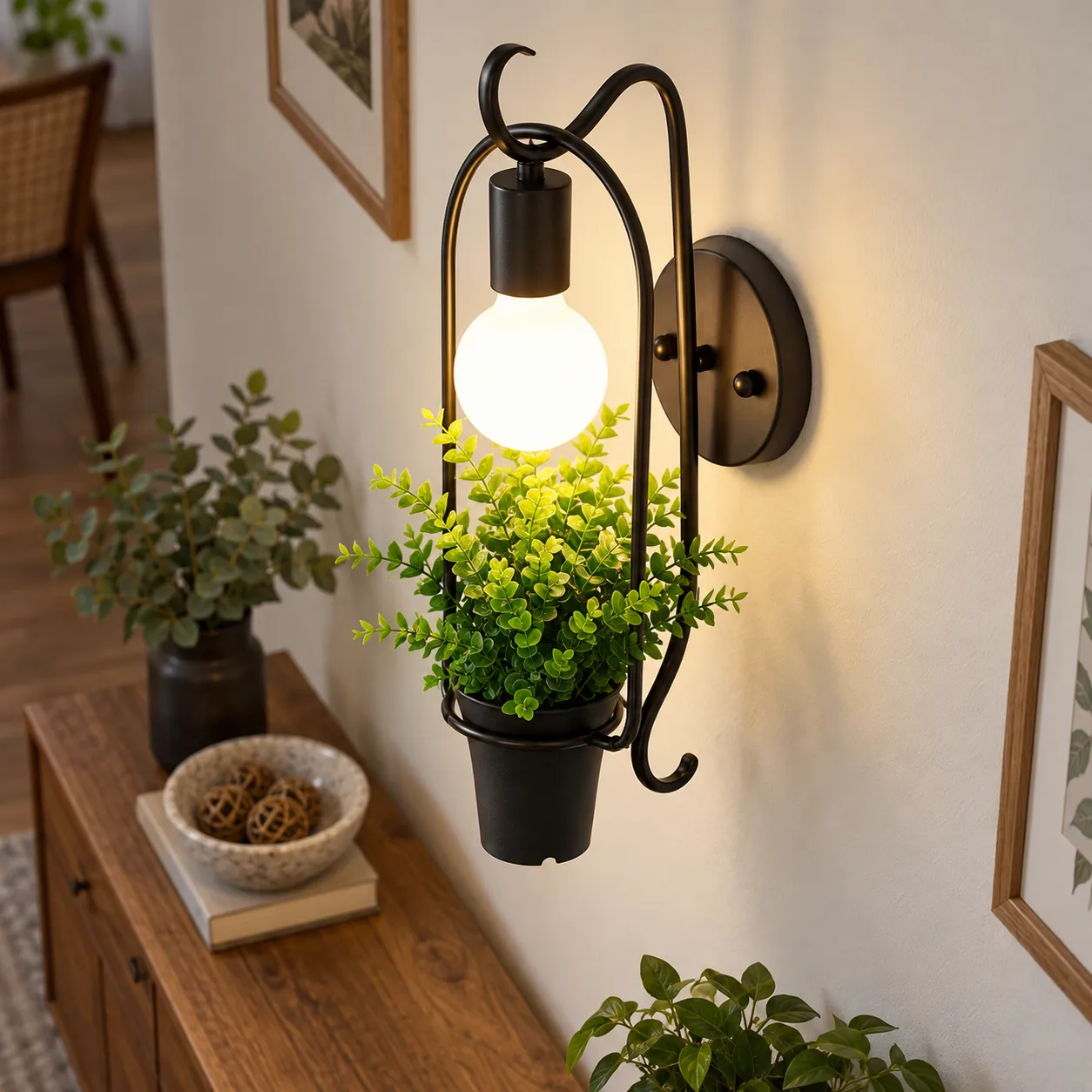 Beatrice Planter Wall Lamp; use view