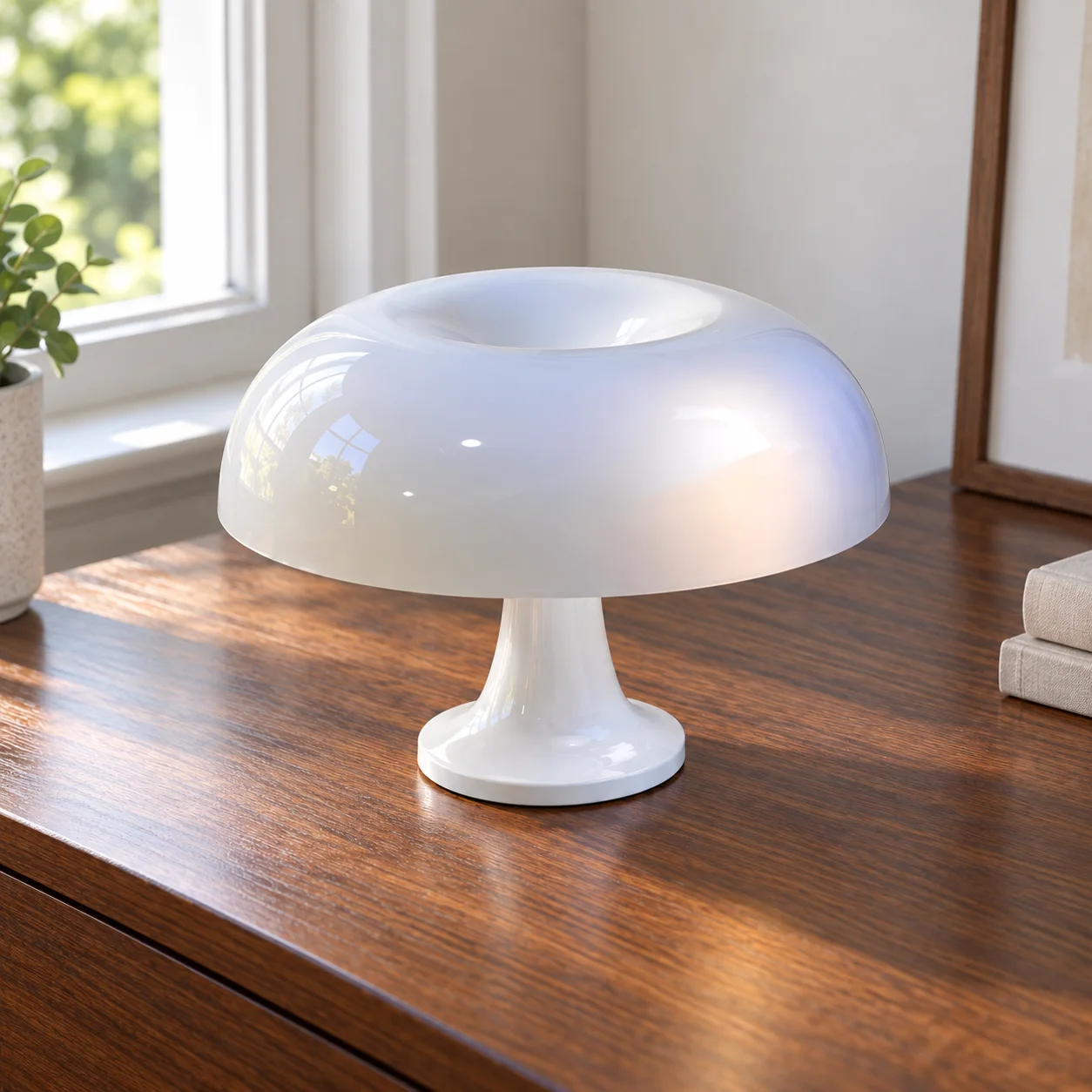 Felix Mushroom Lamp in White: alternate view