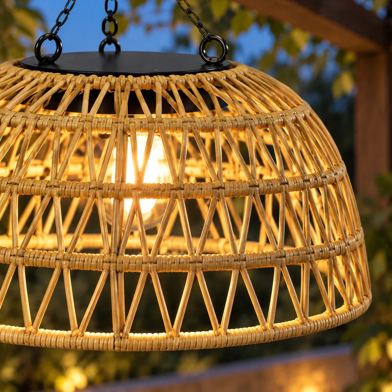 Cressida Dome Pendant - Natural, 30 cm - detail photograph
