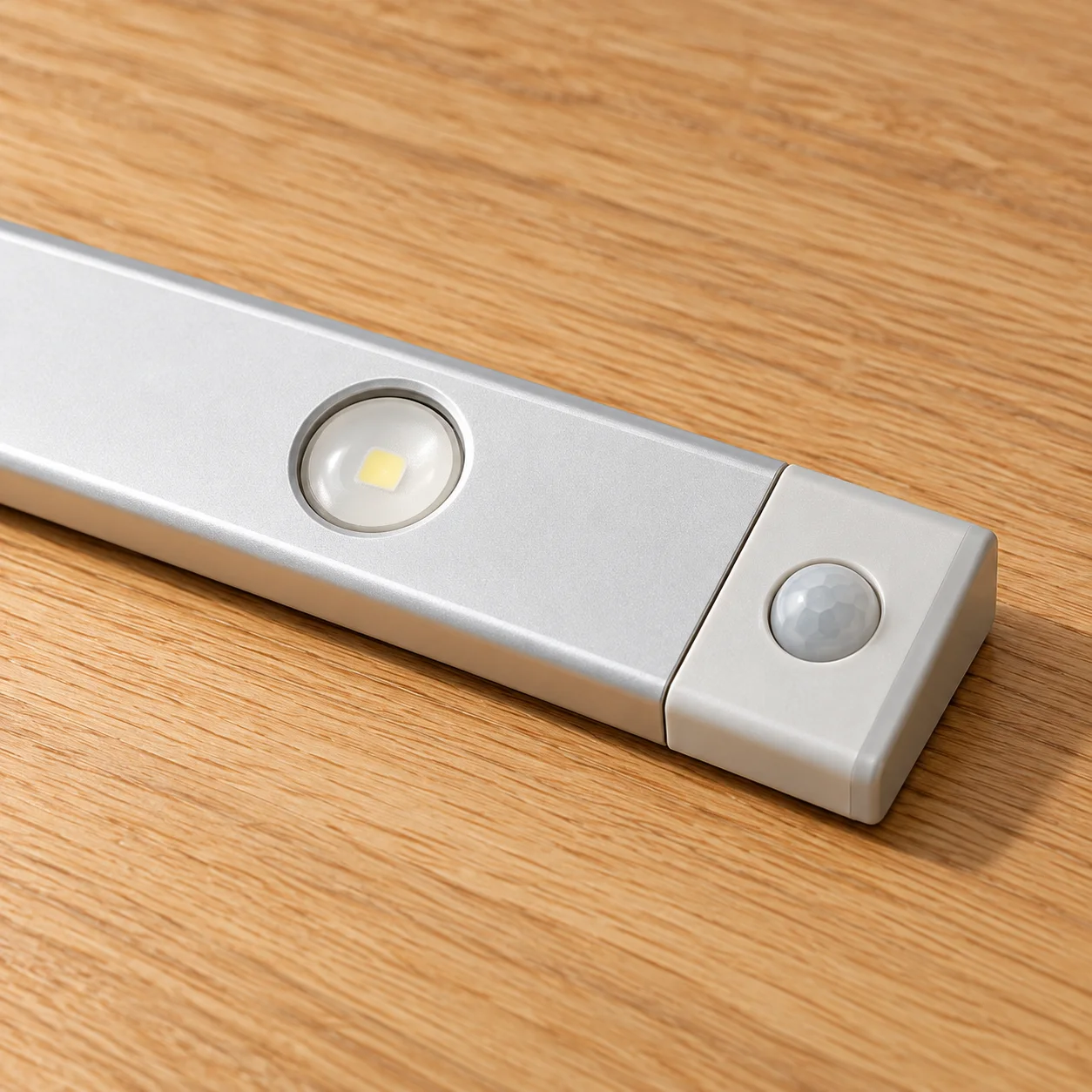Hugo separate motion sensor beside nearest light lens