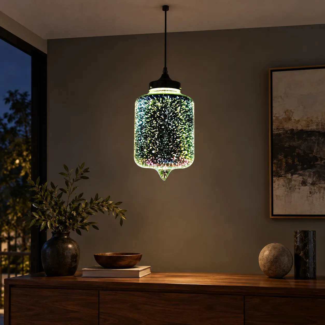 Estelle Star Glass Pendant; Classic; lead view