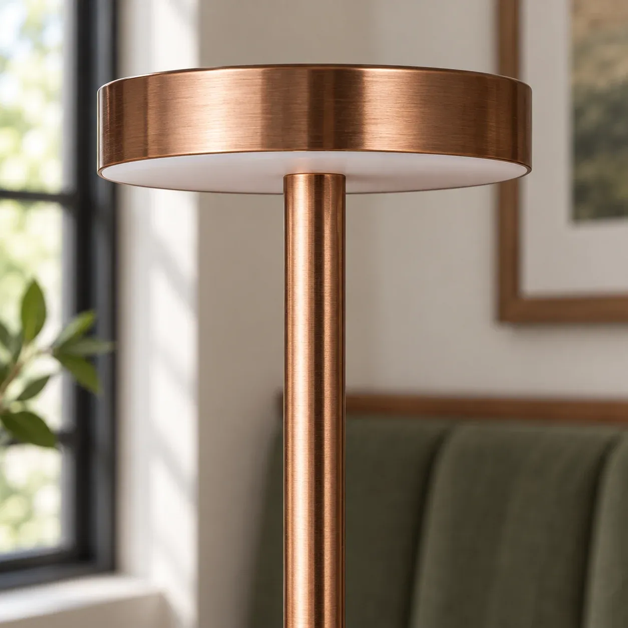 Neville Bar Table Lamp - Bronze, tall bar shade - construction detail