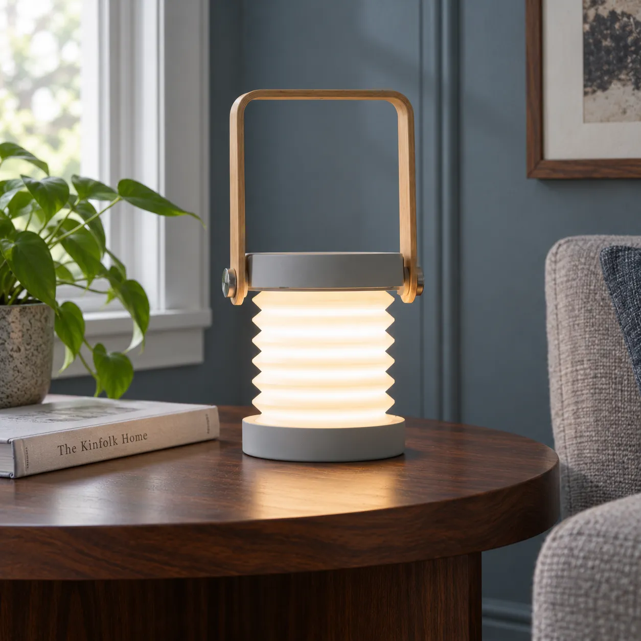 Celeste Lantern — Gray; use view; styling props not included