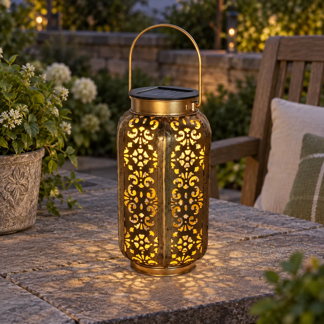 Aubrey Pierced Garden Lantern