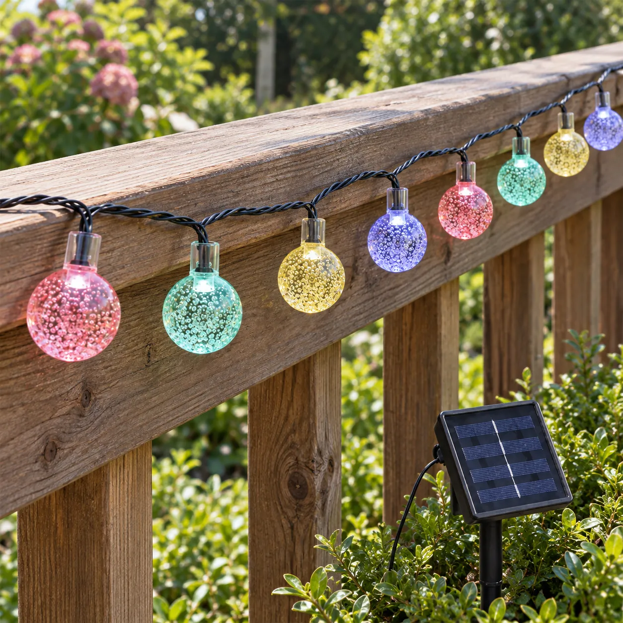Florian Globe String Lights; alternate view