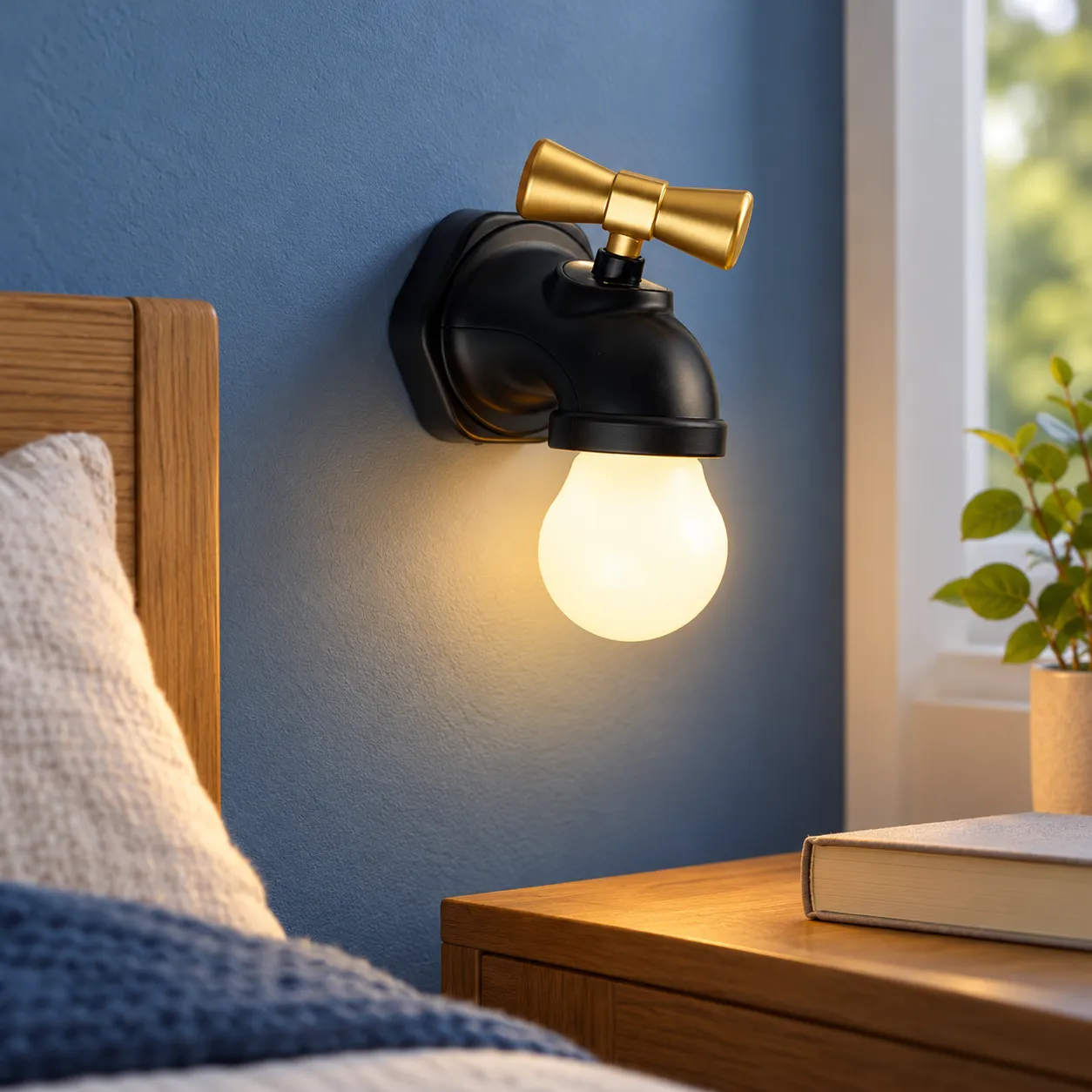 Miriam Faucet Nightlight — Black — lead