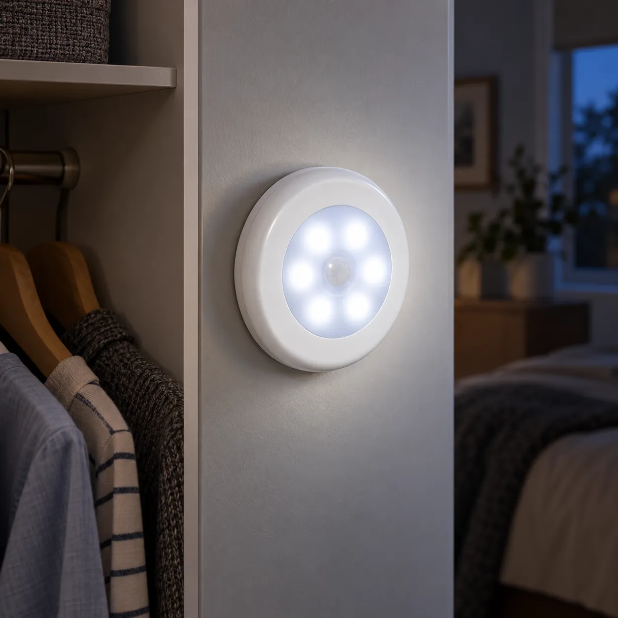 Tessa Sensor Night Light; White; lead view