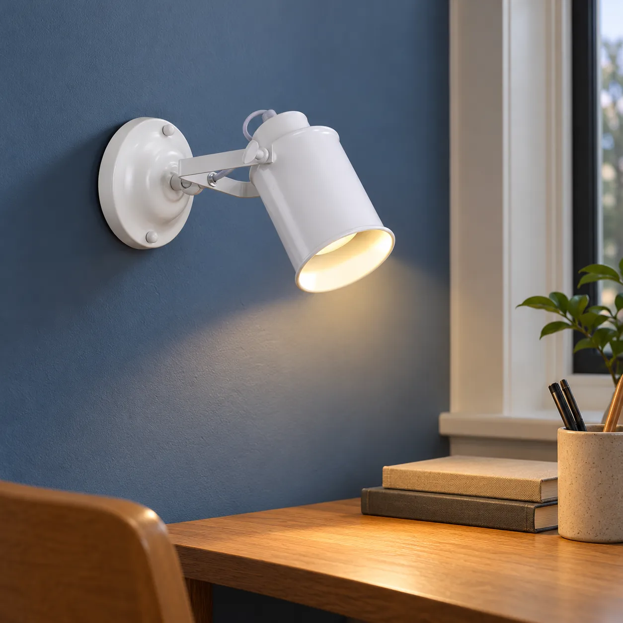 Hector Adjustable Wall Light — White — lead