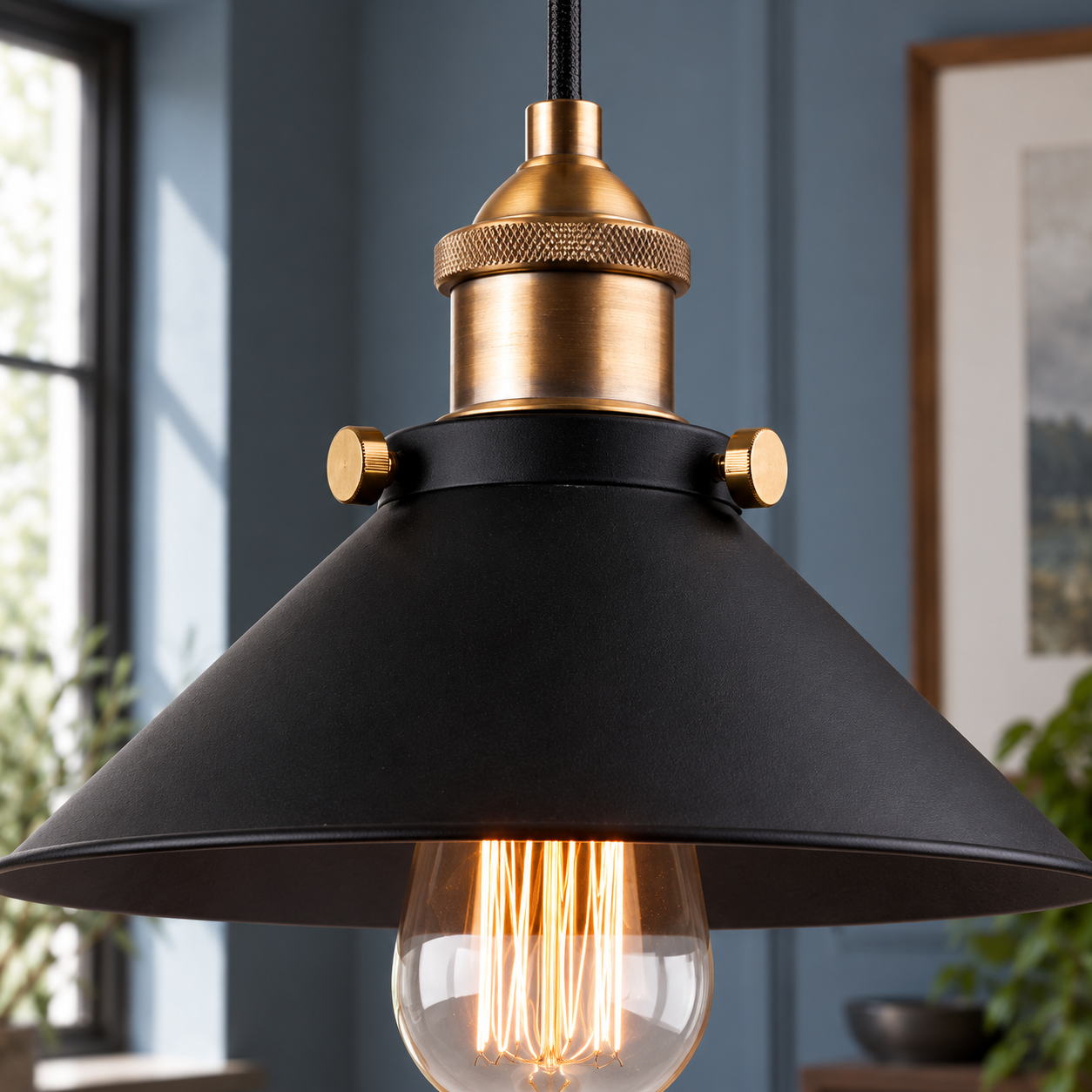 Edmund Pendant Light — Standard; detail view; styling props not included