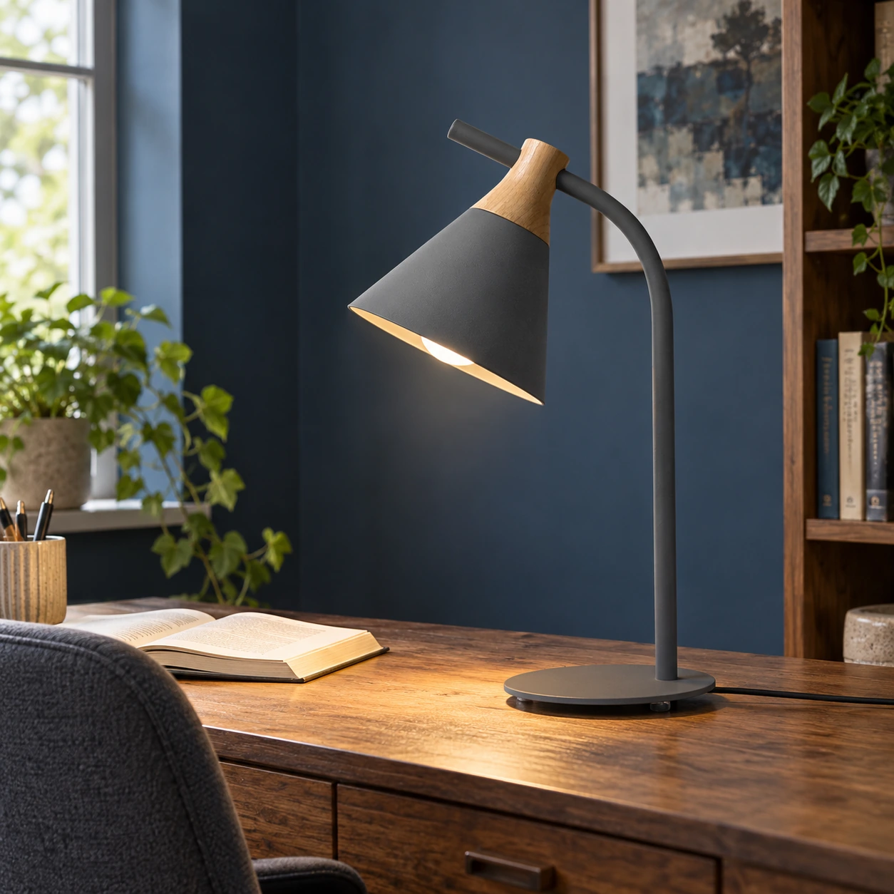 Augustus Desk Lamp — Gray — lead